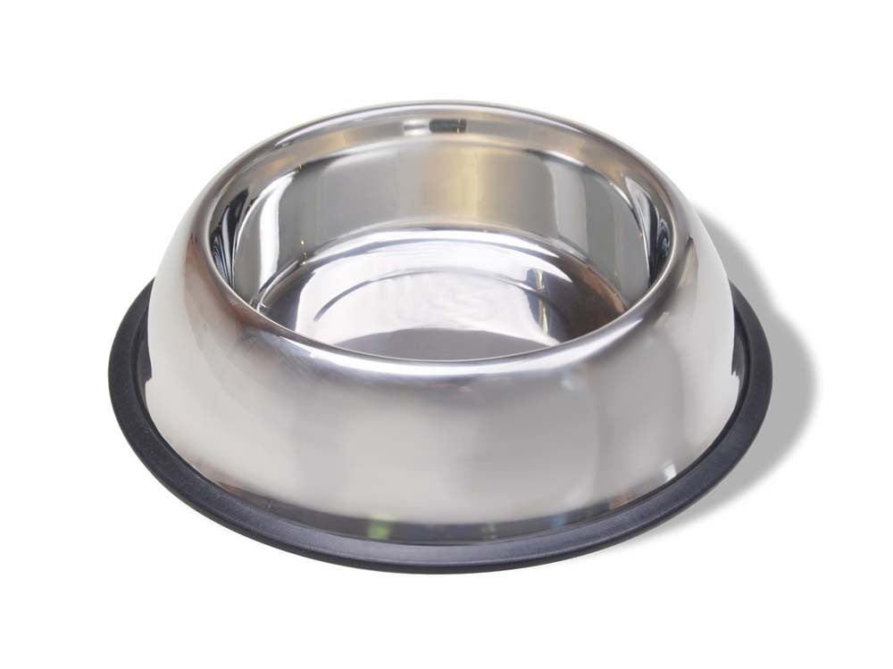 Van Ness Plastics Stainless Steel No-Tip Dish Silver 1ea/32 oz