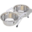 Van Ness Plastics Stainless Steel Double Dish w/Wire Rack Silver 1ea/32 oz