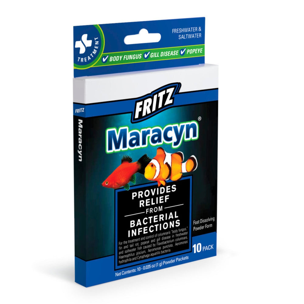 Fritz Maracyn Freshwater & Saltwater Treatment 1ea/10 ct for your Pet Fish.