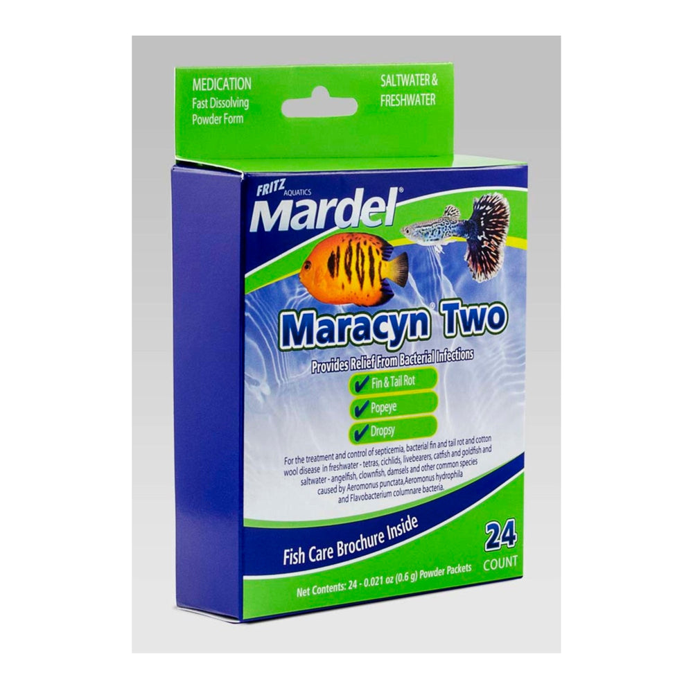 Mardel Maracyn 2 Antibacterial Medication 1ea/0.021 oz, 24 ct for your Pet Fish.