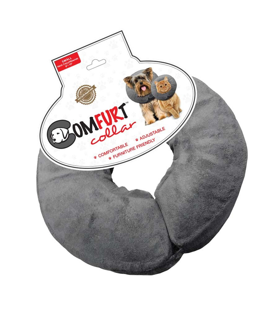 Arlee Pet Products Poly Filled Adjustable E-Collar Charcoal 1ea/SM