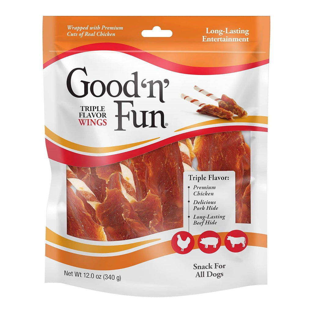 Good 'N' Fun Triple Flavor Wings Pork/Beef/Chicken 12oz.