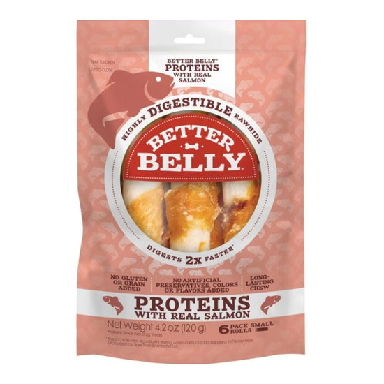 Better Belly Small Rolls Salmon 6 count for your Pet Dog with Pet Store X!