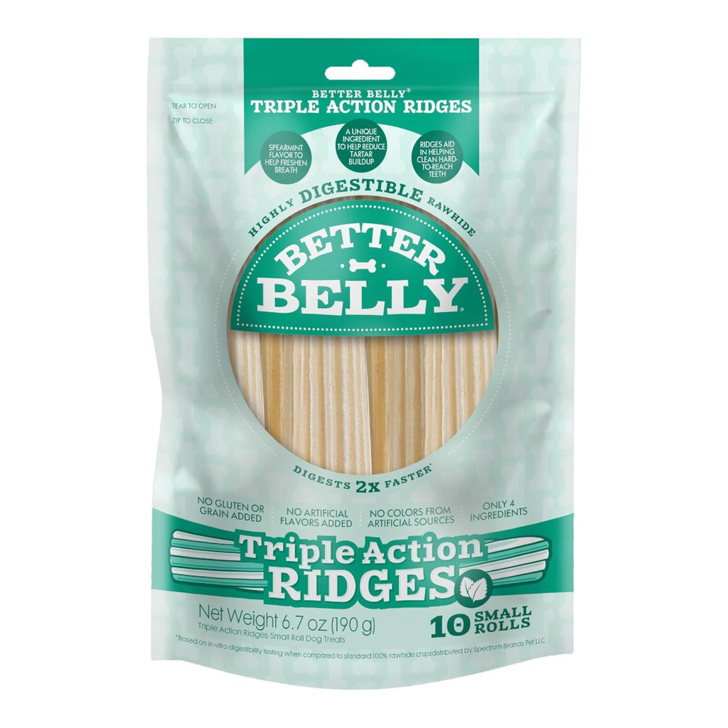 Better Belly Fresh Breath Ridges Small Rolls Spearmint 10 count for your Pet Dog with Pet Store X!