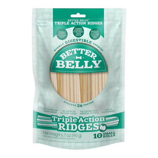 Better Belly Fresh Breath Ridges Small Rolls Spearmint 10 count for your Pet Dog with Pet Store X!