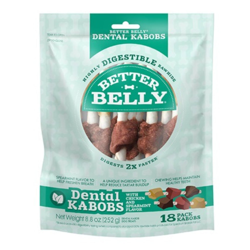 Better Belly Fresh Breath Kabob Spearmint 18 count for your Pet Dog with Pet Store X!