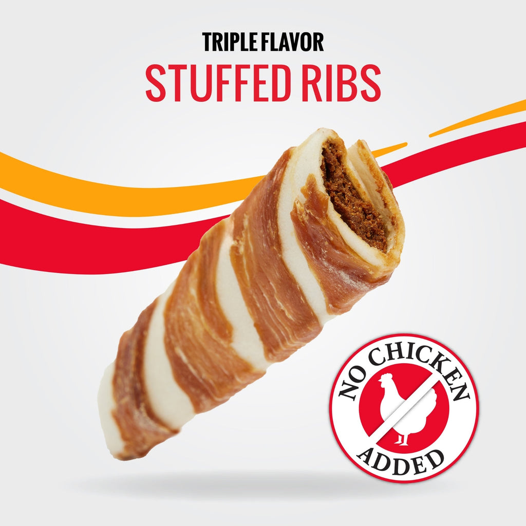 Good 'N' Fun Triple Flavor Stuffed Ribs Beef/Duck/Pork 4Ct