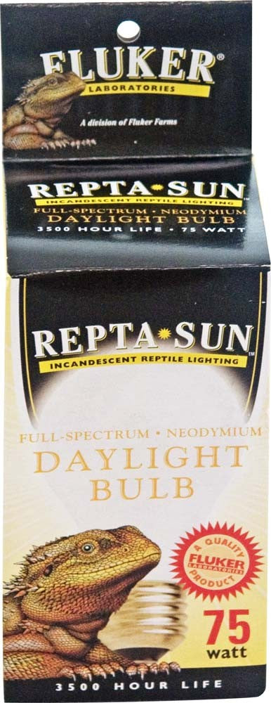 Fluker's Repta-Sun Full-Spectrum Neodymium Daylight Bulb 1ea/75 W for your Pet Reptile with Pet Store X.