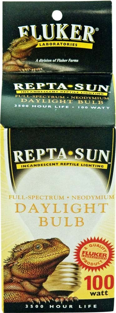 Fluker's Repta-Sun Full-Spectrum Neodymium Daylight Bulb 1ea/100 W for your Pet Reptile with Pet Store X.