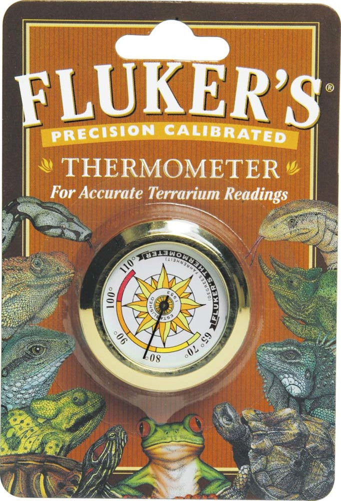 Fluker's Precision Calibrated Round Thermometer Beige 1ea for your Pet Reptile with Pet Store X.