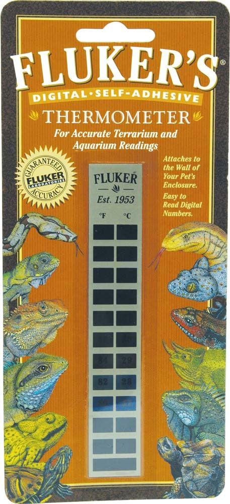 Fluker's Digital Self-Adhesive Thermometer White 1ea for your Pet Reptile with Pet Store X.