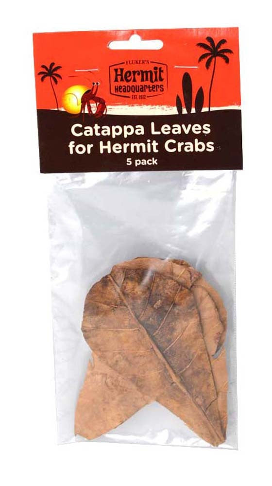 Fluker's Hermit Crab Catappa Leaves Brown 1ea/5 pk for your Pet Reptile with Pet Store X.