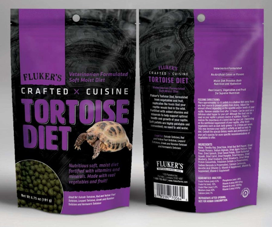 Fluker's Crafted Cuisine Tortoise Diet Dry Food 1ea/675 oz for your Pet Reptile with Pet Store X.