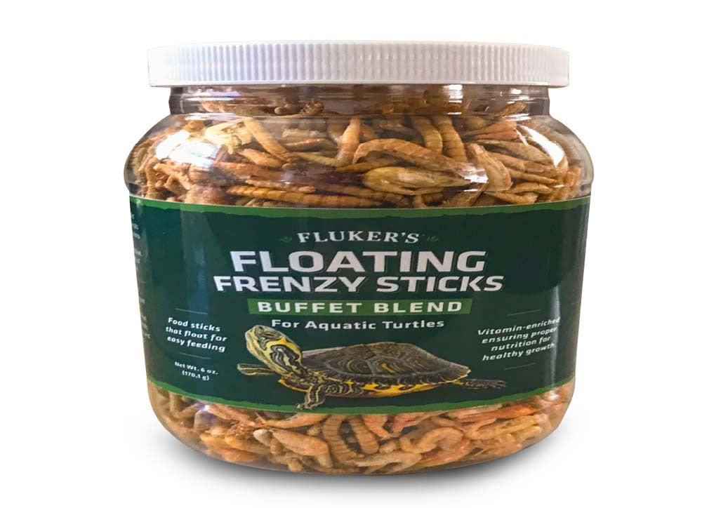 Fluker's Buffet Blend Aquatic Turtles Floating Frenzy Sticks Freeze Dried Food 1ea/6 oz for your Pet Reptile with Pet Store X.