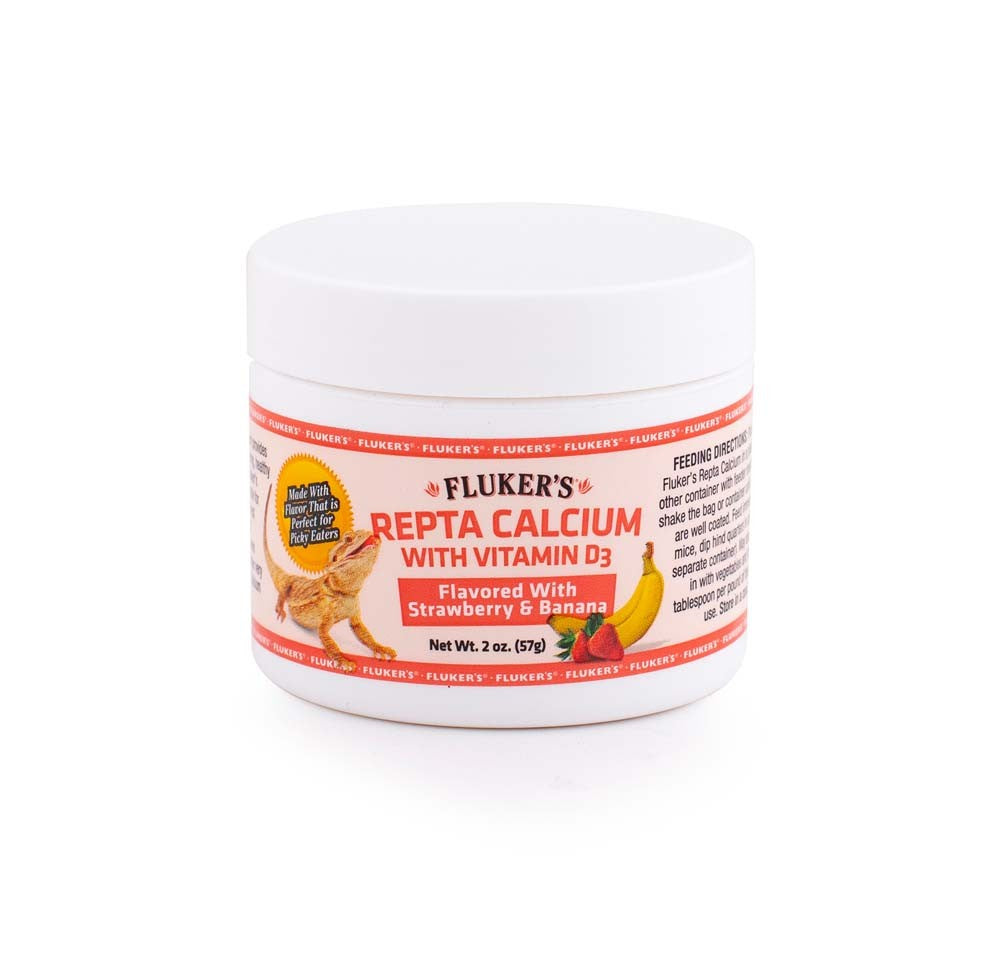 Fluker's Repta Strawberry-Banana Flavored Calcium with Vitamin D3 1ea/2 oz for your Pet Reptile with Pet Store X.