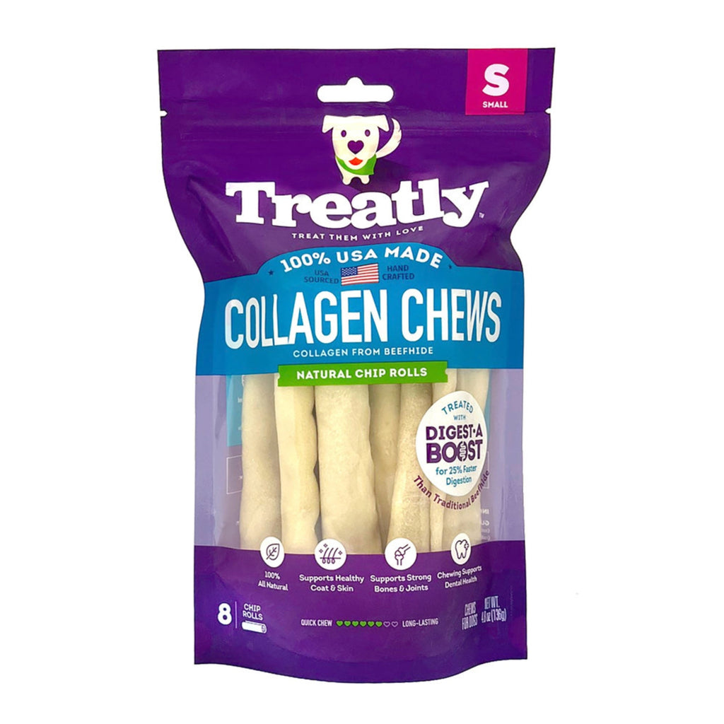 Treatly Collagen Chew Rolls Dog Treats Natural, 1ea/SM, 8 pk