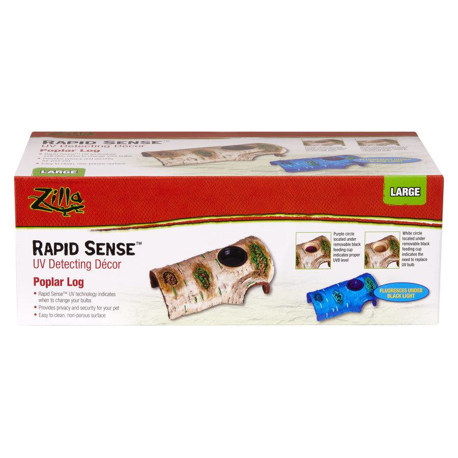 Zilla Rapid Sense Decor Large Poplar Log 1ea/Large