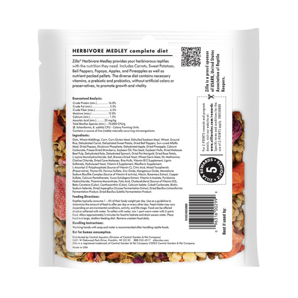 Zilla Herbivore Medley Diet Herbivore Mix, 1ea/4 oz