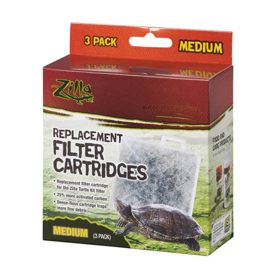 Zilla Replacement Filter Cartridges 1ea/Medium, 3 pk for your Pet Reptile with Pet Store X.