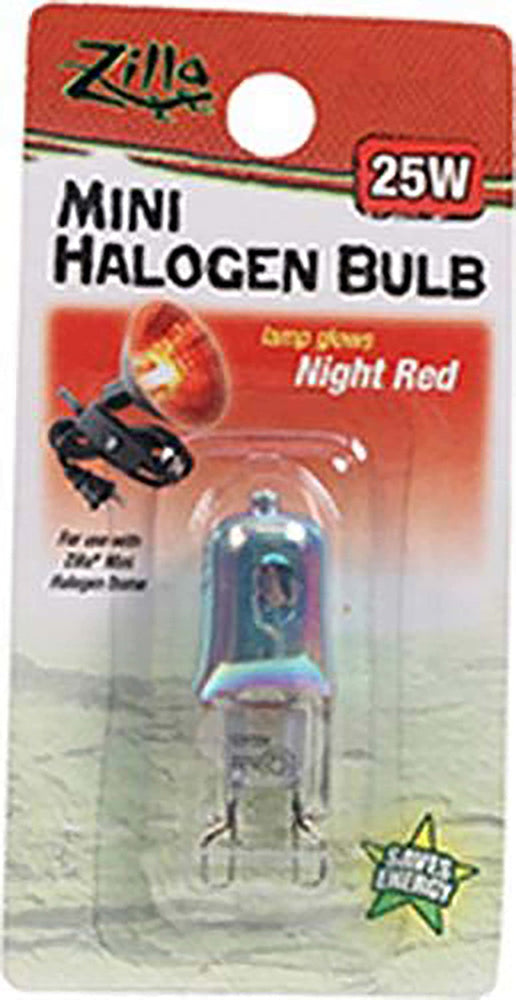 Zilla Light & Heat Mini Halogen Bulbs Night Red 1ea/25 W