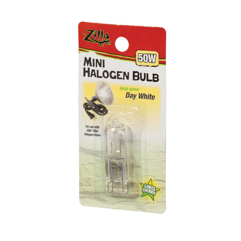 Zilla Light & Heat Mini Halogen Bulbs Day White 1ea/50 W for your Pet Reptile with Pet Store X.