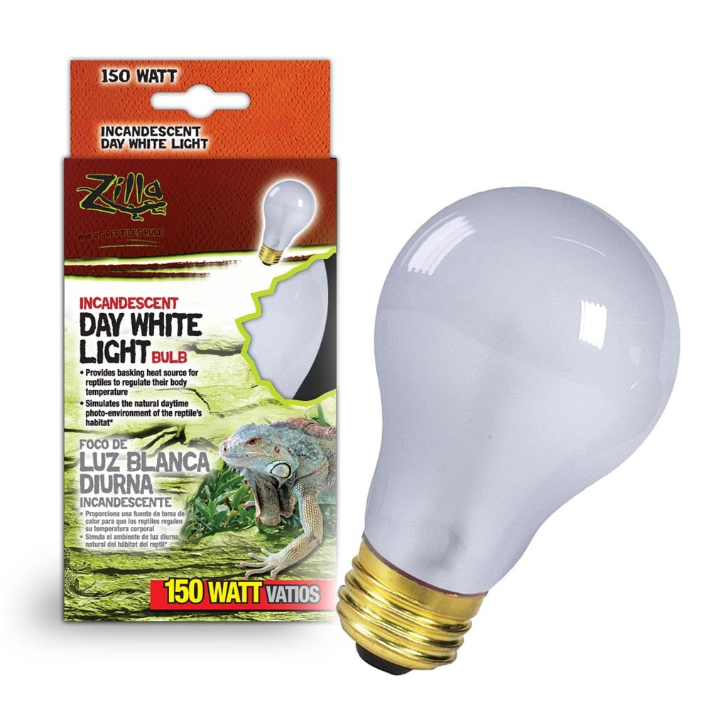 Zilla Incandescent Bulbs Day White 1ea/150 W for your Pet Reptile with Pet Store X.