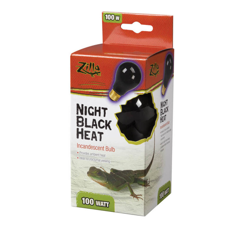 Zilla Incandescent Bulbs Night Black 1ea/100 W for your Pet Reptile with Pet Store X.