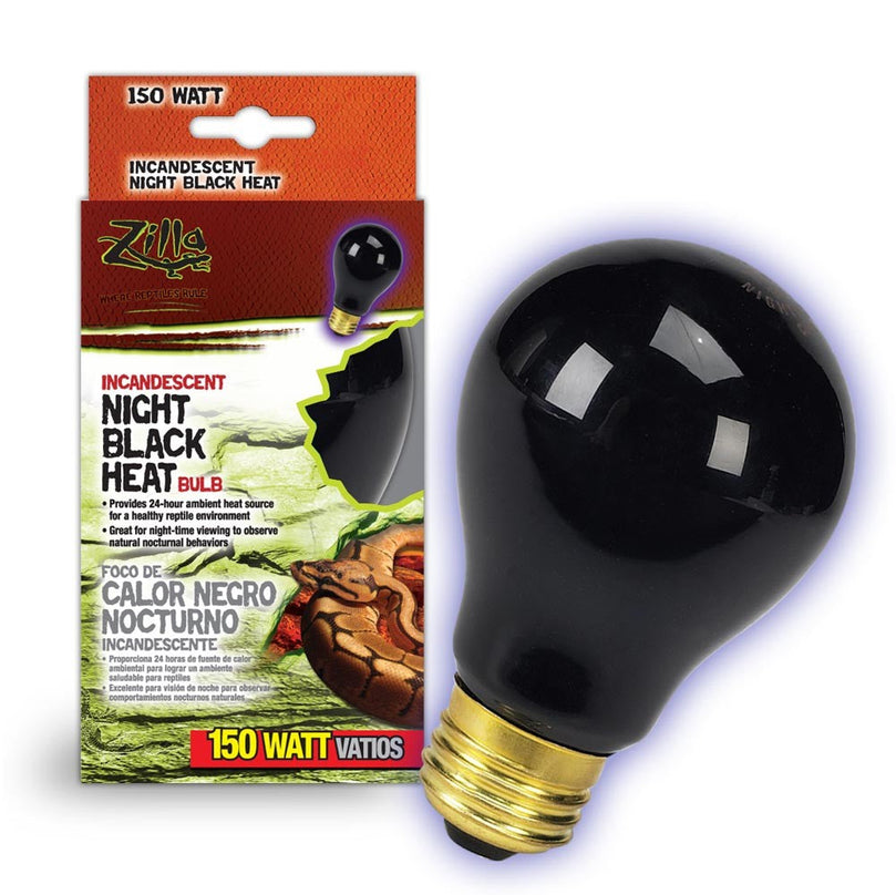 Zilla Incandescent Bulbs Night Black 1ea/150 W for your Pet Reptile with Pet Store X.