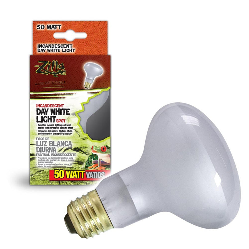 Zilla Incandescent Spot Bulbs Day White 1ea/50 W for your Pet Reptile with Pet Store X.