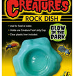 Zoo Med Creatures Rock Dish Glow in the Dark Light Blue 1ea/One Size for your Pet Reptile with Pet Store X.