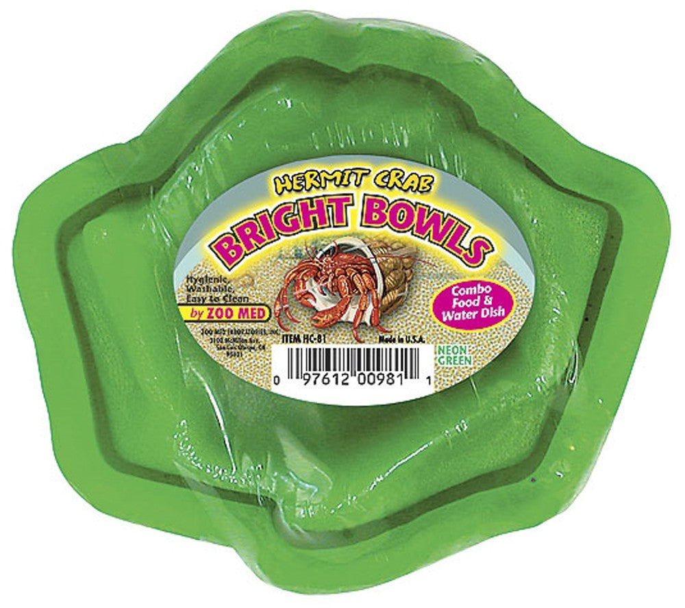 Zoo Med Hermit Crab Bright Bowl Neon Green 1ea for your Pet Reptile with Pet Store X.