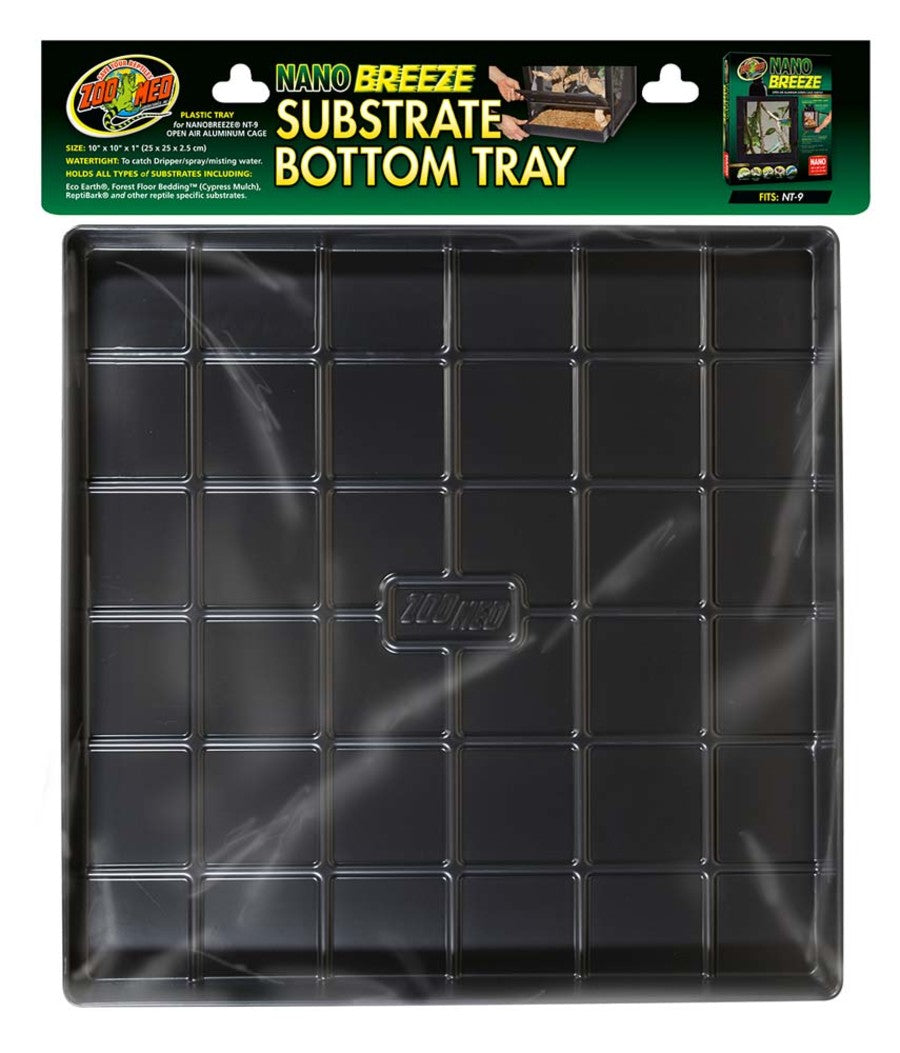 Zoo Med Nano Breeze Substrate Bottom Tray Black 1ea/10 In X 10 in