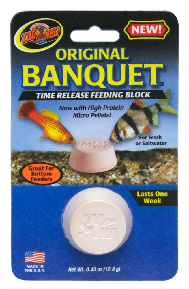 Zoo Med Original Banquet Fish Feeding Block 1ea/0.45 oz, Regular for your Pet Fish.