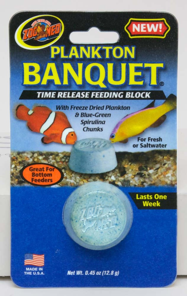 Zoo Med Plankton Banquet Fish Feeding Block 1ea/0.45 oz, Regular, 100 ct for your Pet Fish.