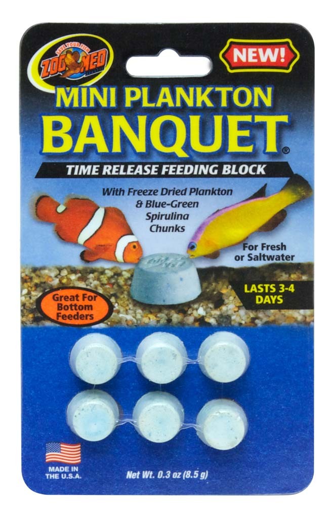 Zoo Med Plankton Banquet Fish Feeding Block 1ea/0.3 oz, Mini for your Pet Fish.