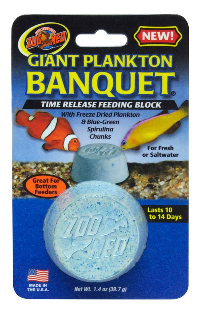 Zoo Med Plankton Banquet Fish Feeding Block 1ea/1.4 oz, Giant for your Pet Fish.