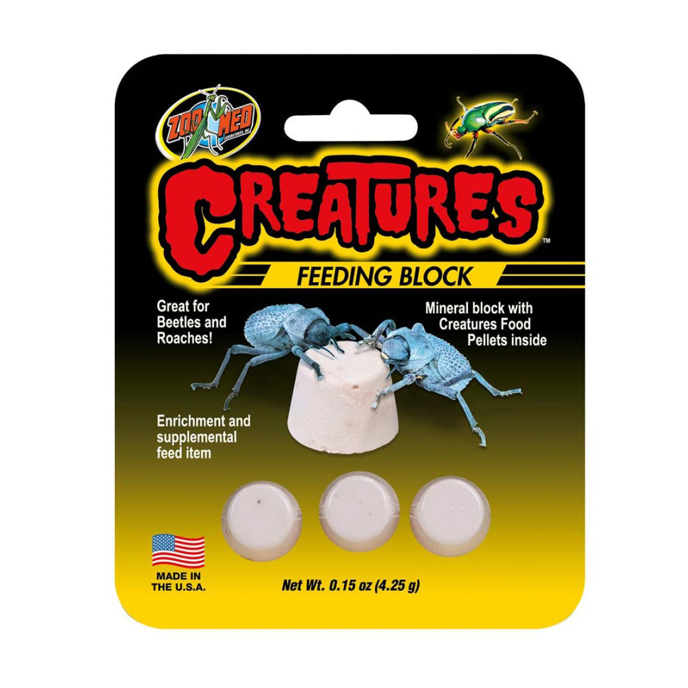 Zoo Med Creatures Feeding Block 1ea/0.15 oz, 3 pk