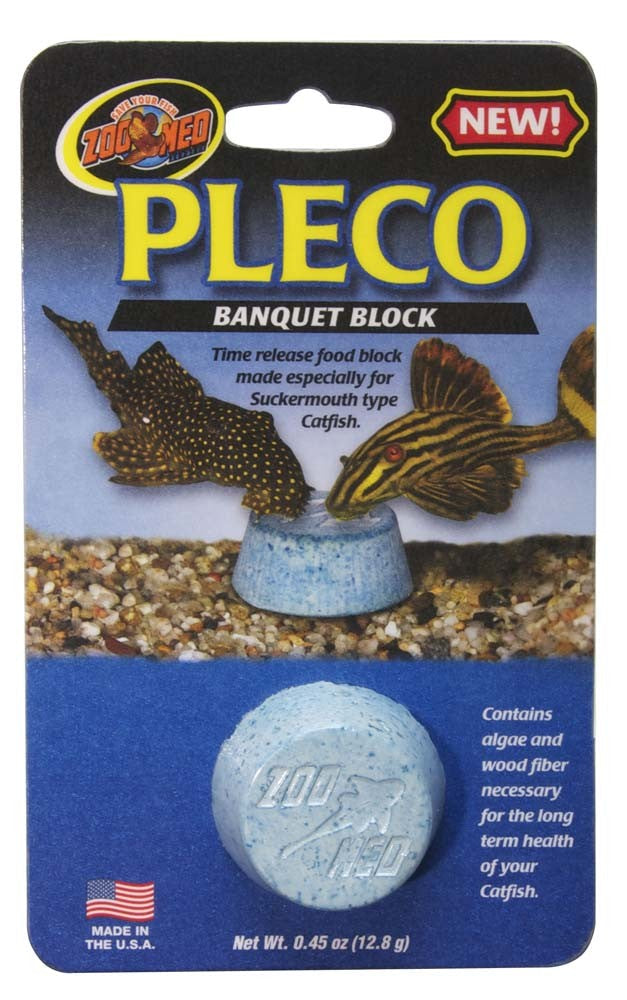 Zoo Med Pleco Banquet Fish Feeding Block 1ea/0.45 oz, Regular for your Pet Fish.