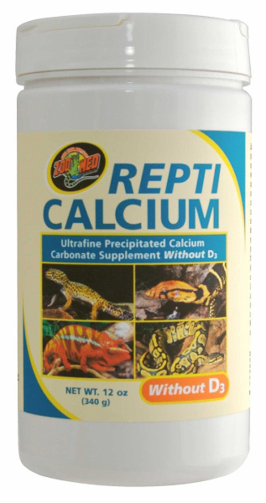 Zoo Med Repti Calcium without Vitamin D3 Reptile Supplement 1ea/12 oz