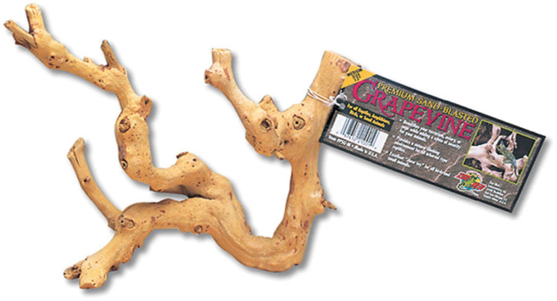 Zoo Med Premium Sand Blasted Grapevine Wood Brown 1ea/MD for your Pet Reptile with Pet Store X.