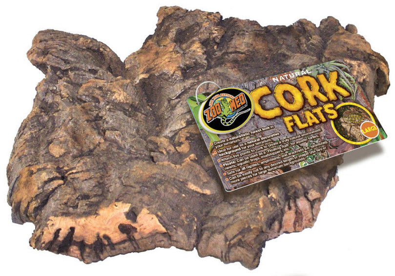 Zoo Med Natural Cork Flats Background Brown 1ea/MD for your Pet Reptile with Pet Store X.