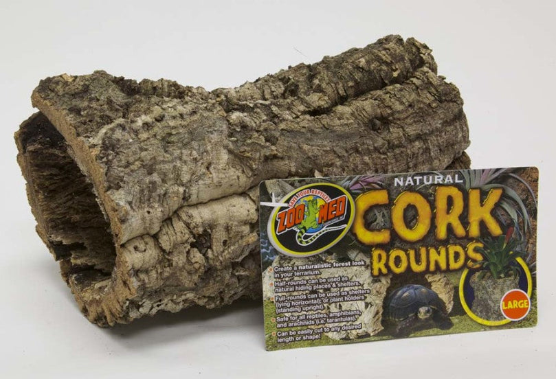 Zoo Med Natural Cork Bark Round Brown 1ea/LG for your Pet Reptile with Pet Store X.