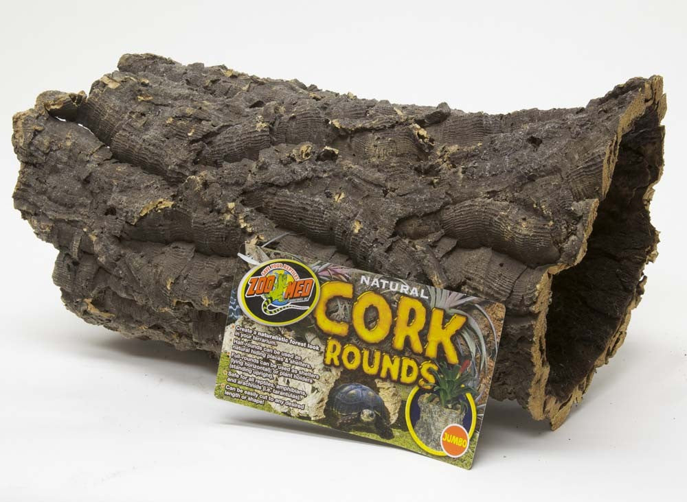 Zoo Med Natural Cork Bark Round Brown 1ea/Jumbo for your Pet Reptile with Pet Store X.