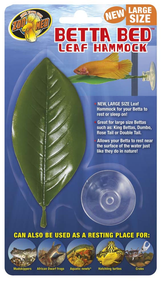 Zoo Med Betta Bed Leaf Hammock Green 1ea/LG for your Pet Fish.