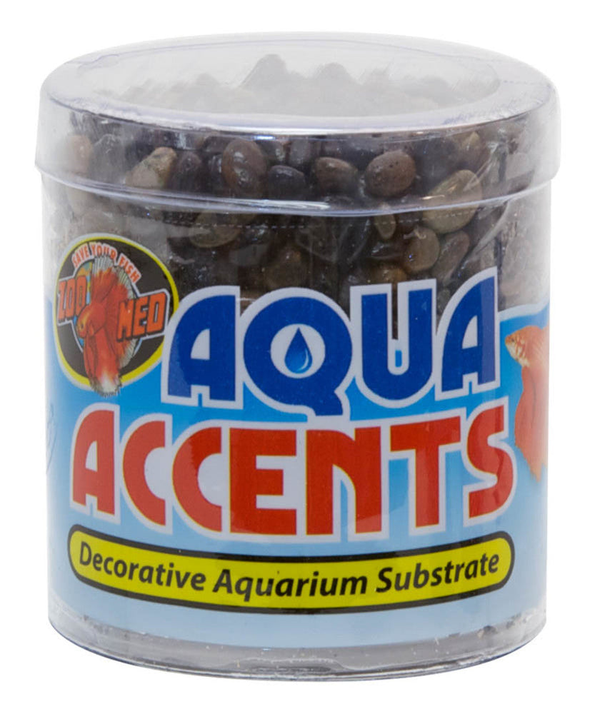 Zoo Med Aqua Accents River Pebbles Dark 1ea/8 oz for your Pet Fish.