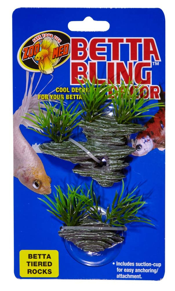 Zoo Med Betta Bling Tiered Rocks Green, Grey 1ea for your Pet Fish.