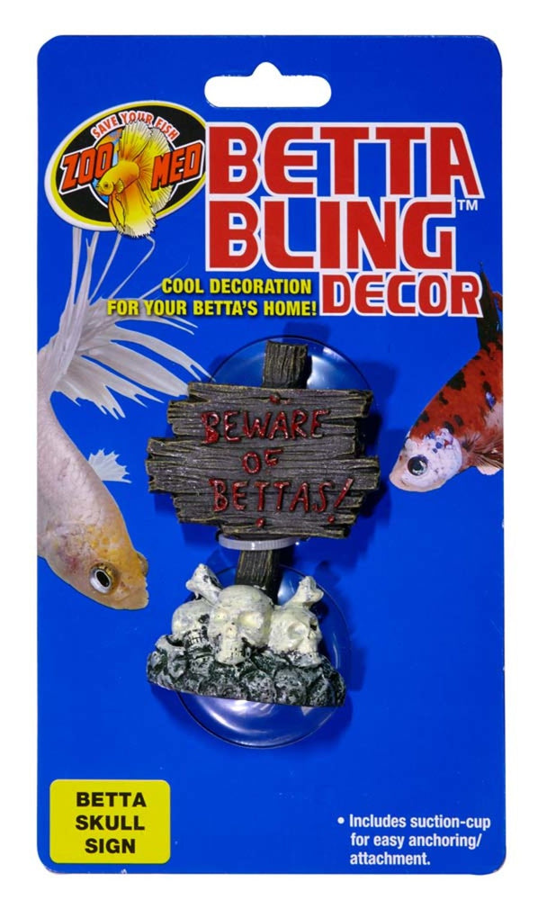 Zoo Med Betta Bling Skull Sign Multi-Color 1ea for your Pet Fish.