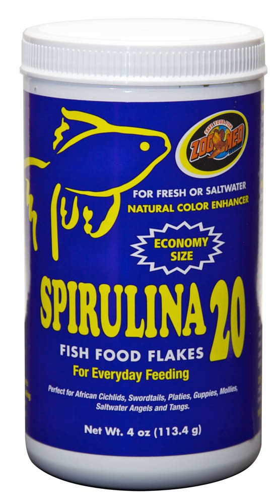 Zoo Med Spirulina 20 Flakes Fish Food 1ea/4 oz for your Pet Fish with Pet Store X!