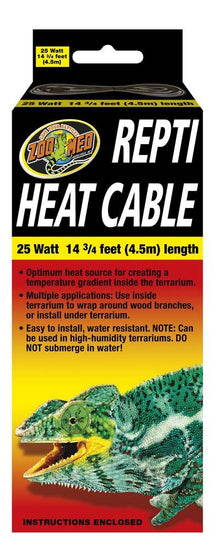 Zoo Med Repti Heat Cable 1ea/1475 ft, 25 W for your Pet Reptile with Pet Store X.