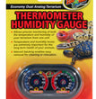 Zoo Med Dual Analog Terrarium Thermometer/Humidity Gauge Black 1ea